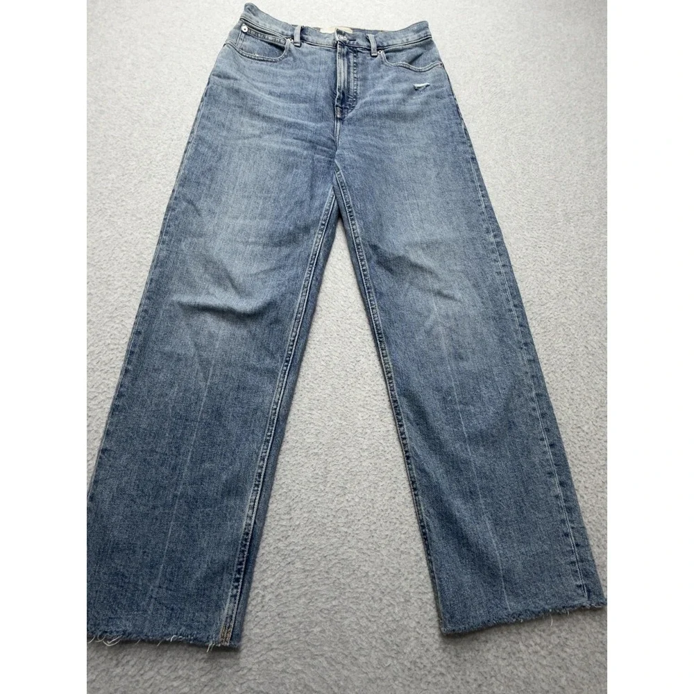 Everlane‎ The Way High Jeans Womens 27R Blue Medium Wash High Rise Wide Leg Crop